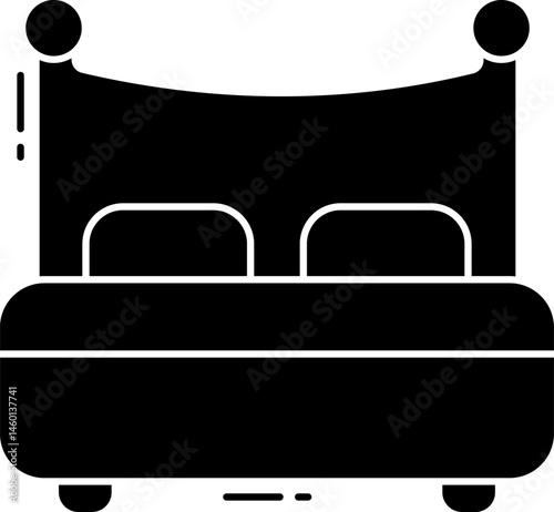 bed illustration on a white background    
