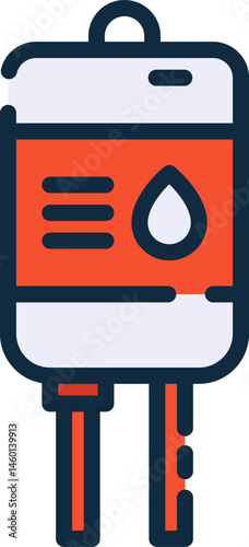 blood transfusion illustration on a white background    