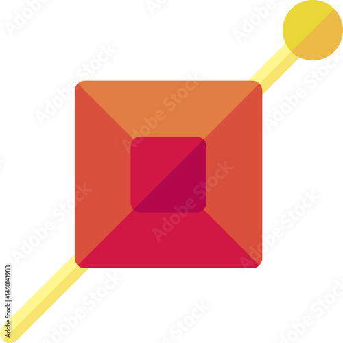 brooch illustration on a white background     
