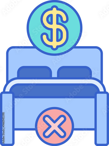 cancellation illustration on a white background     