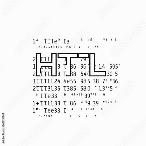 Hotel typography glitch style black on white background