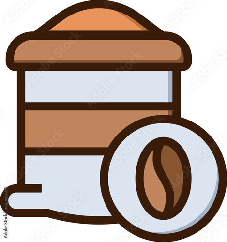 coffee beans illustration on a white background    