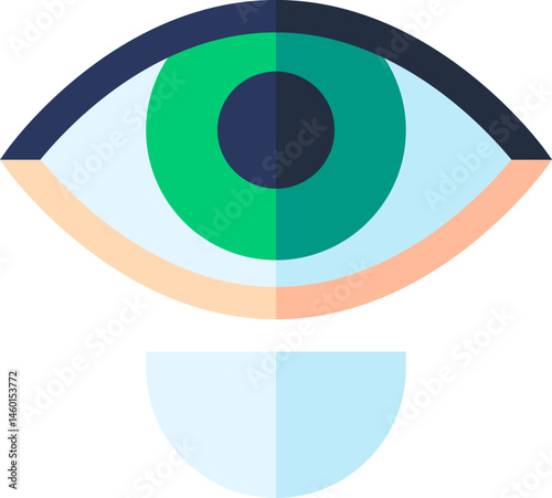 contact lens illustration on a white background    