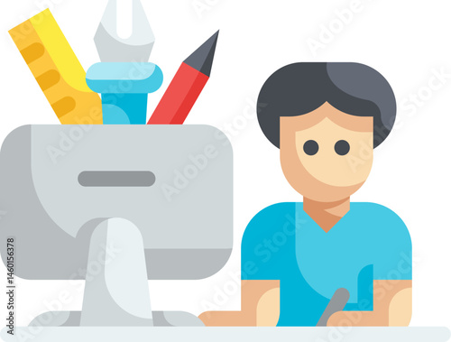 designer illustration on a white background    
