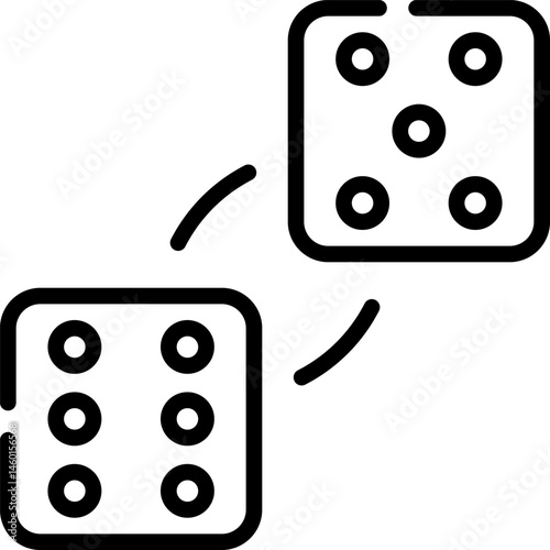 dices illustration on a white background    