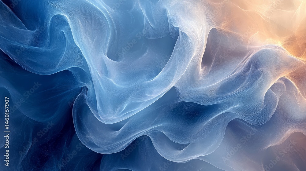 Fototapeta premium A flowing, ethereal texture of soft, pastel shades.