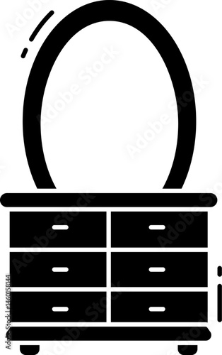 dresser illustration on a white background     