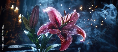 Enchanting Lily in Smoky Embrace