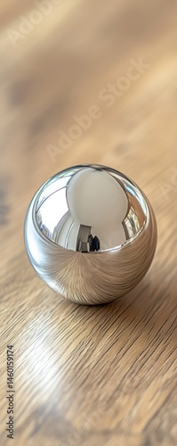 Polished Sphere on Wood