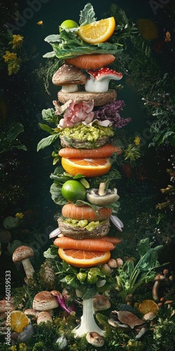 Towering Vegan Feast