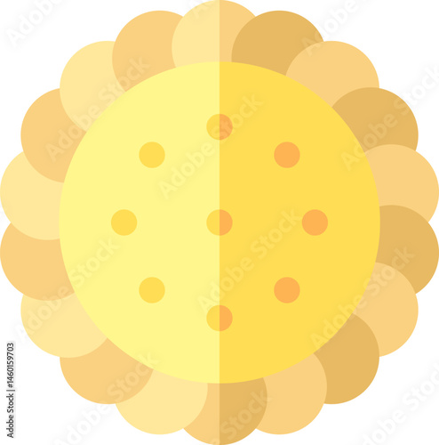 egg tart illustration on a white background     