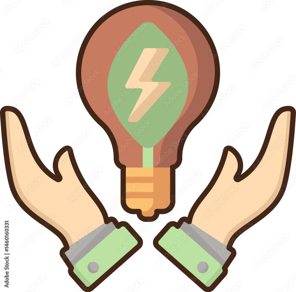 energy sources illustration on a white background     