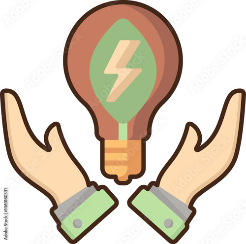 energy sources illustration on a white background     
