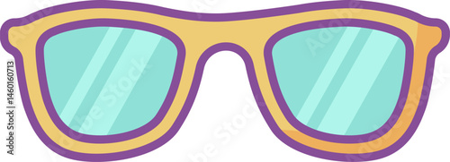 eye glasses illustration on a white background    