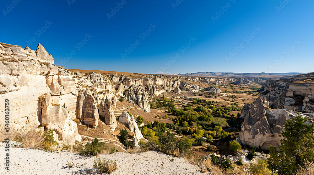 Fototapeta premium Panoramic View Of Cappadocian Valley In Turkey