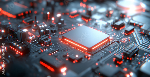 Central processing unit cpu on circuit board technology and microelectronics