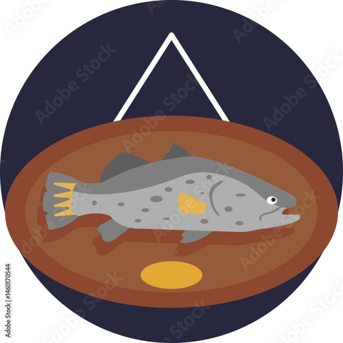 Fishing Trophy: A symbol of achievement in fishing, representing a prize or award for a significant catch.