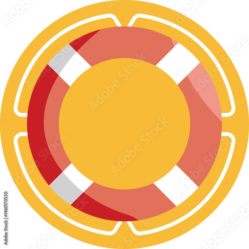 A circular flotation device used to rescue someone who has fallen overboard while fishing.