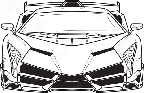 Sports Car silhouette vector illustration isolated On Transparent Background