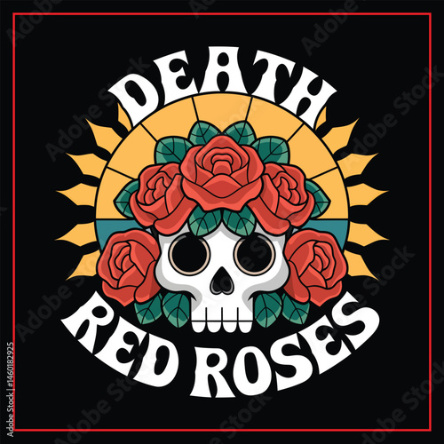 Printable skull t shirt design vector