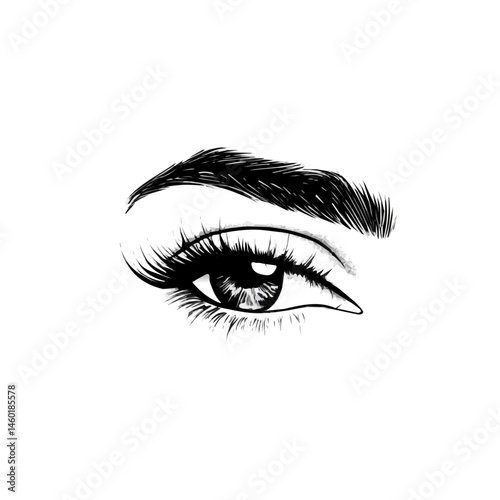 2D flat Eyebrow Gel vector illustration, isolated on a white background.