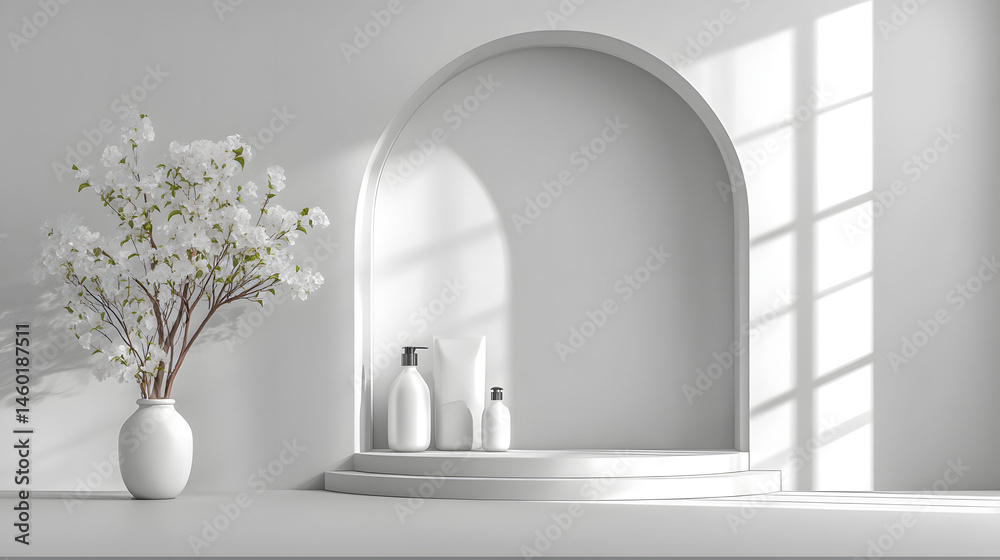 Modern Minimalist Arch Niche Product Display Platform