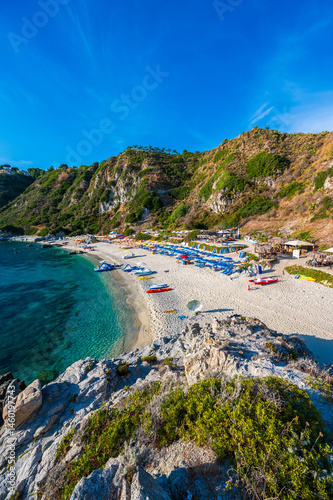 Grotticelle Beach at Capo Vaticano - paradise beach at coast of Calabria - travel destination in Italy