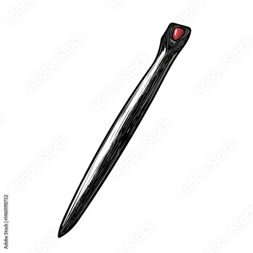 Nail File 2D flat vector illustration, isolated on a white background.