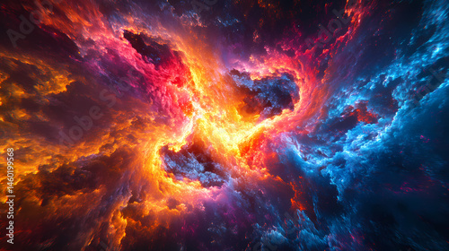 Abstract representation of sound waves in motion, glowing in various bright colors against a dark background. [Solar Echoes] | Lightwave Resonance | glowing frequency. Illustration