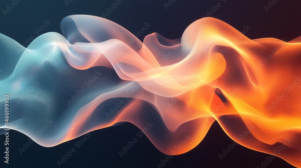 Obraz premium Abstract swirling forms in vibrant colors.