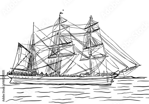 Victorian Ship Sketch