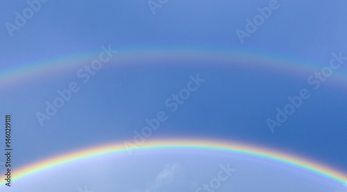 Obraz na płótnie Close-up of a double rainbow in the sky w salonie