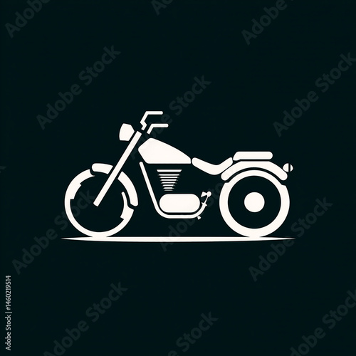 Obraz na płótnie moto blanche sur fond noir - IA Generated w salonie