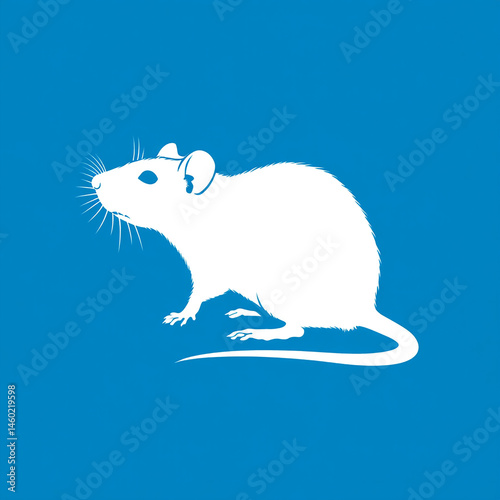 Obraz na płótnie un rat blanc - IA Generated w salonie