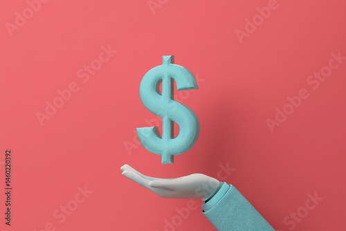 hand holding dollar sign