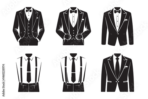 Stylish Menswear Silhouette Icons for Formal Events