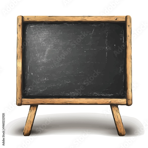 Chalkboard 2D flat vector illustration, isolated on a white background.