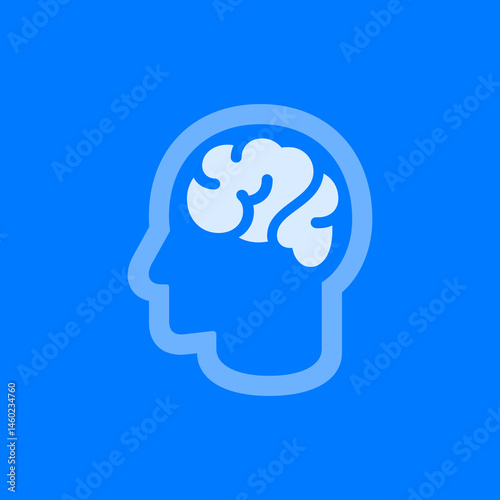 Filled Brain Head Profile