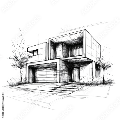 2D flat vector illustration of Architect, isolated on a white background.
