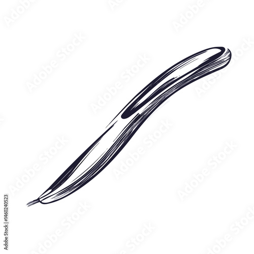 Tweezer 2D flat vector illustration, isolated on a white background.