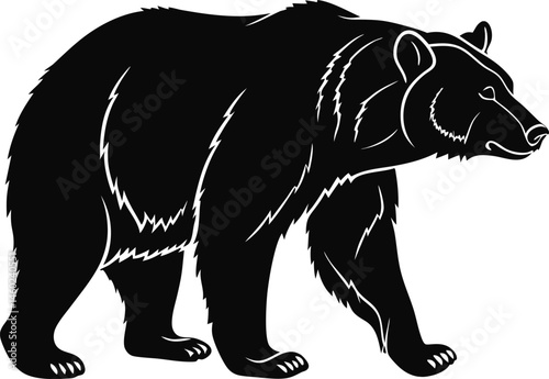 Black silhouette of a bear