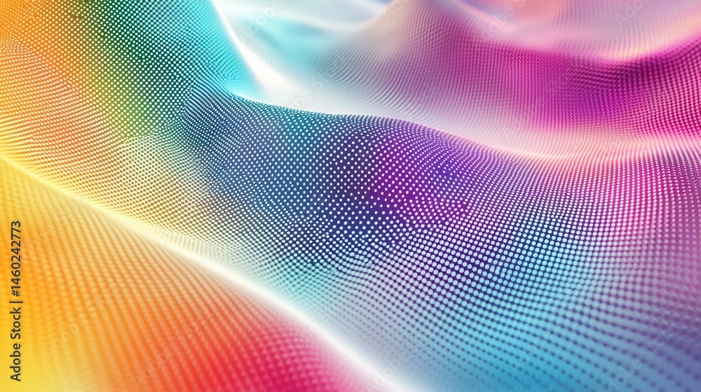 Obraz premium Vibrant Rainbow Wave Abstract Background