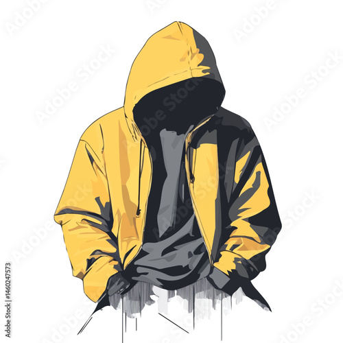 2D flat vector illustration of Jacket, isolated on a white background.