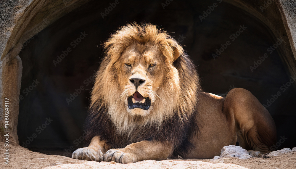 Obraz premium roaring lion at empty tomb