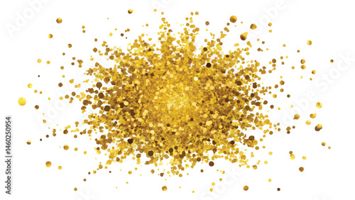 Vibrant golden explosion with radiant bursts and sparkling elements suitable for celebratory events or festive occasions