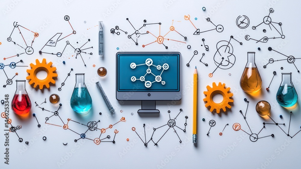 Obraz premium Modern science research concept