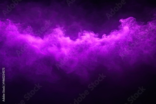 Swirling purple smoke and mist texture with black background for abstract design