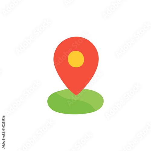 vector illustration of elements with location symbols	
