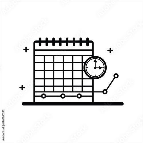 Time Management and Business Planning Icon