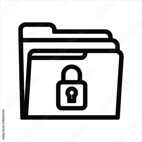 Secure Folder Icon – Modern Design for Privacy and Data Protection Apps